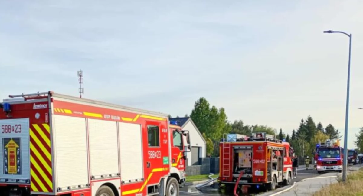 Pożar domu jednorodzinnego w Słupcy. Mieszkańcy zdołali opuścić budynek
