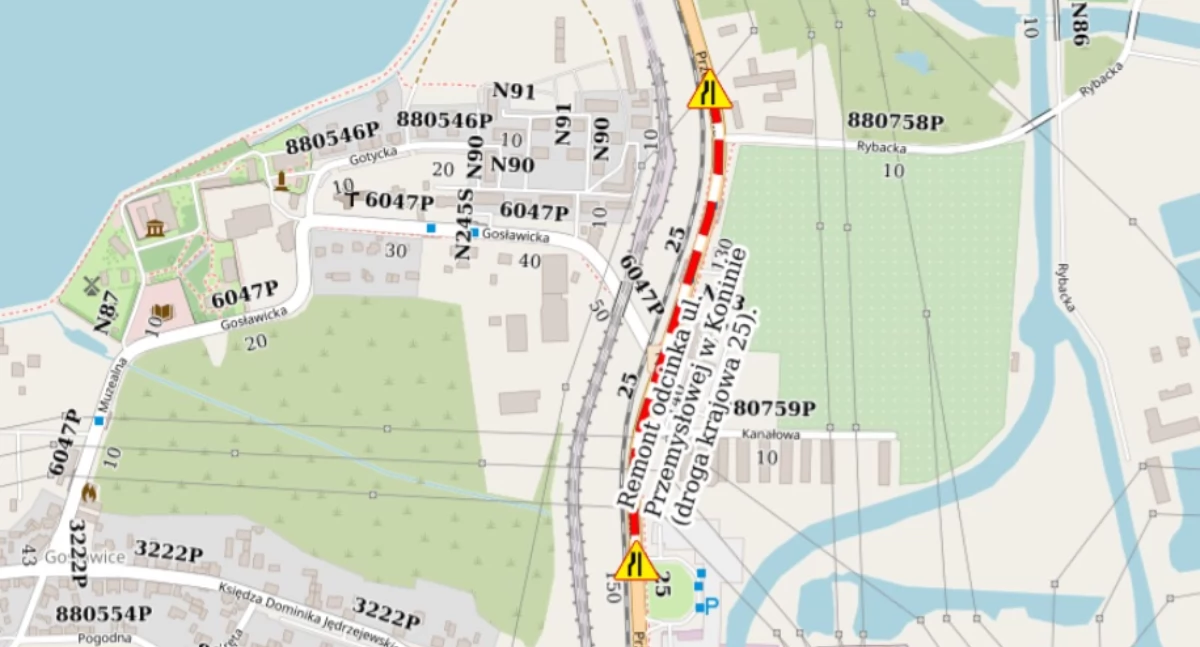 Remont odcinka ul. Przemysłowej w Koninie