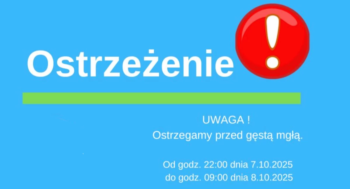 Gęste mgły w regionie konińskim – apel o ostrożność na drogach