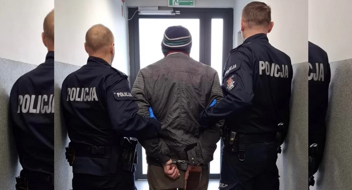 63-latek uszkodził drzwi i wpadł w ręce policji, był poszukiwany przez sąd