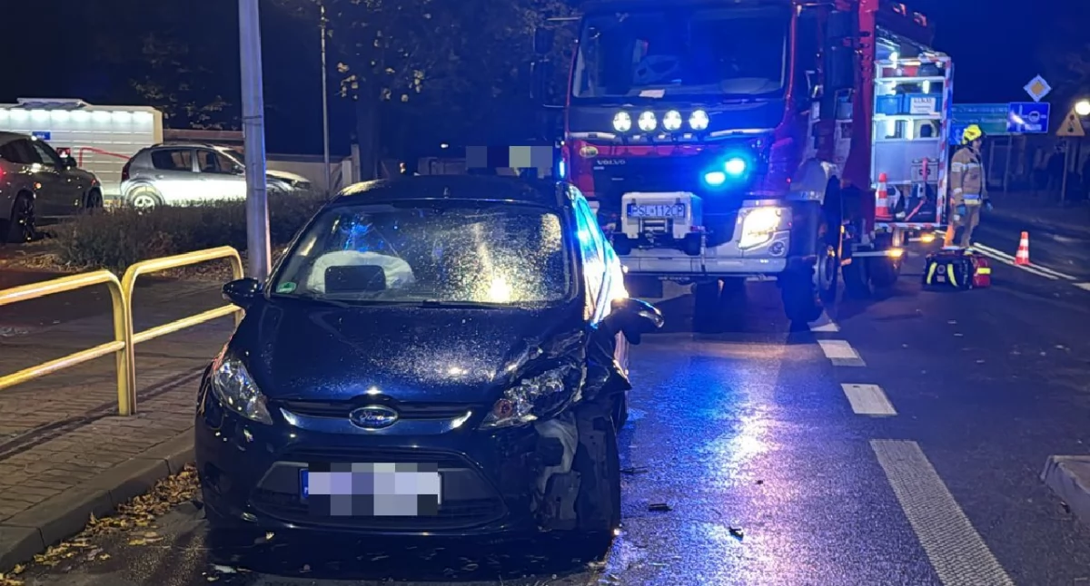 Wypadek motocykla z samochodem osobowym w Strzałkowie
