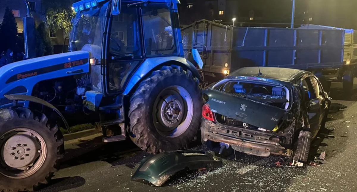 Kolizja trzech pojazdów na ulicy Opałki w Kole