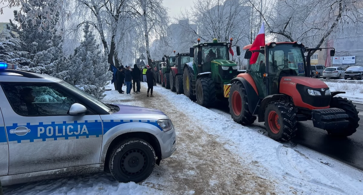Protest rolników w Koninie przeciwko umowie Mercosur