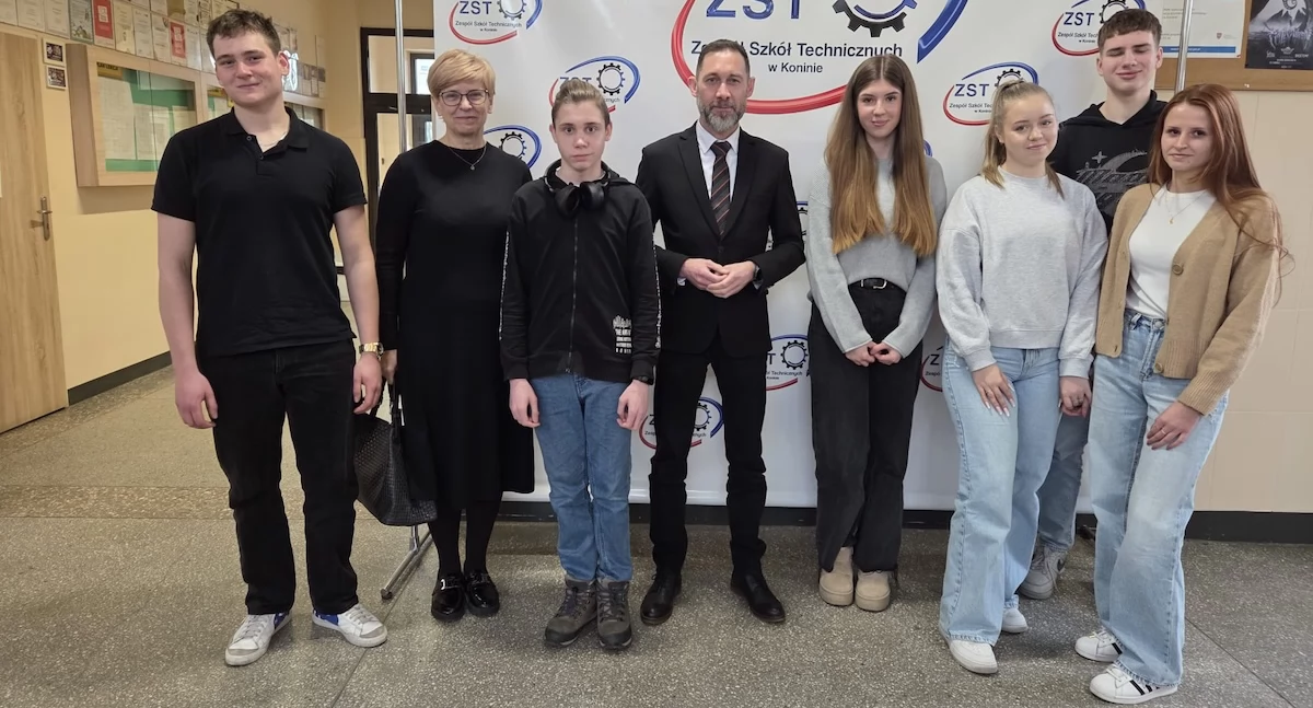 Zespół Szkół Technicznych w Koninie odwiedzony przez wicekuratora oświaty