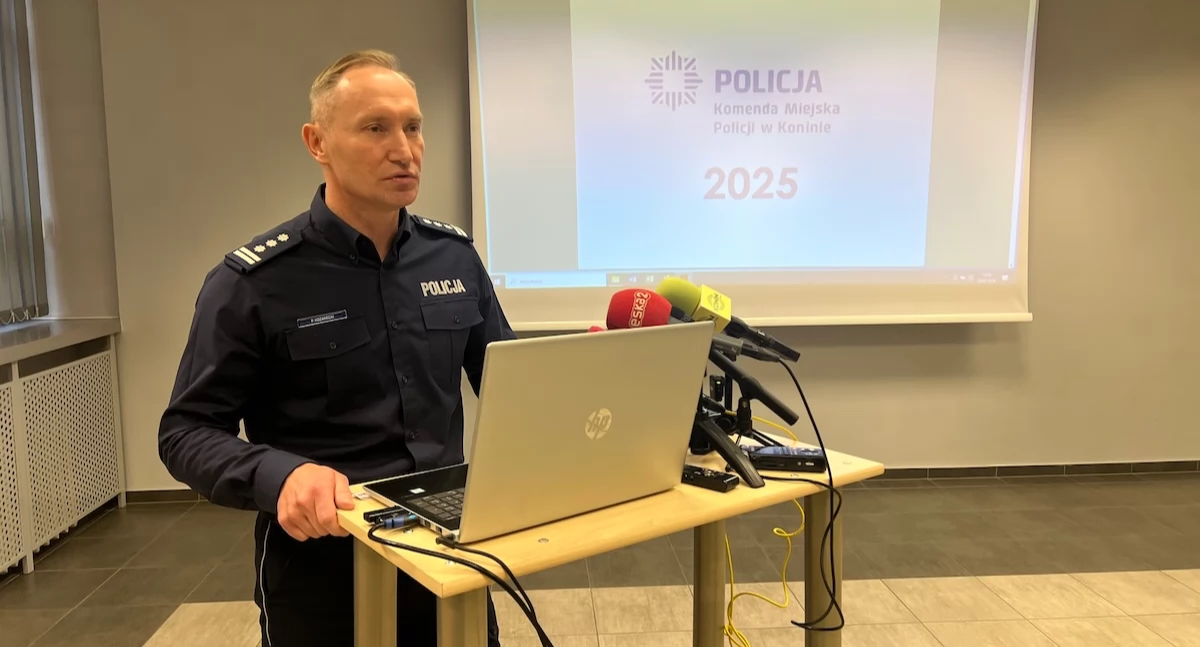 Bezpieczeństwo mieszkańców Konina i regionu. Komendant policji podsumował rok 2025