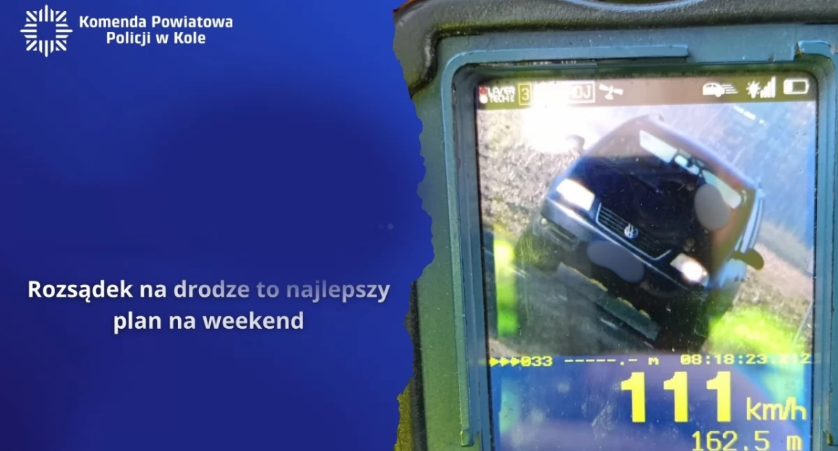 Piąteczek z nogą z gazu – 23-latek stracił prawo jazdy za 111 km/h w terenie zabudowanym