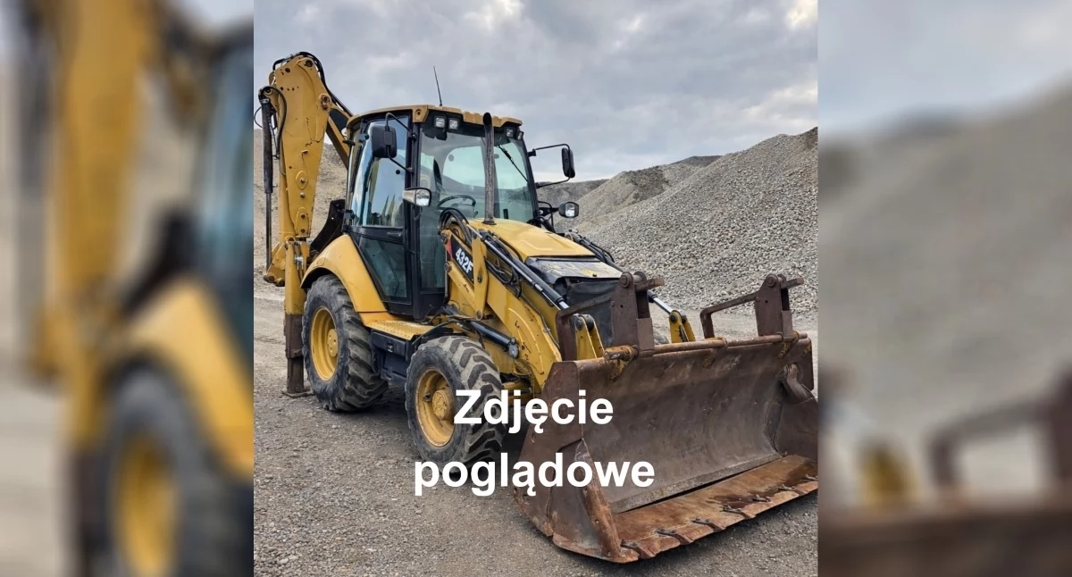 Kradzież koparko-ładowarki Caterpillar w Aleksandrówce – policja z Koła apeluje o pomoc