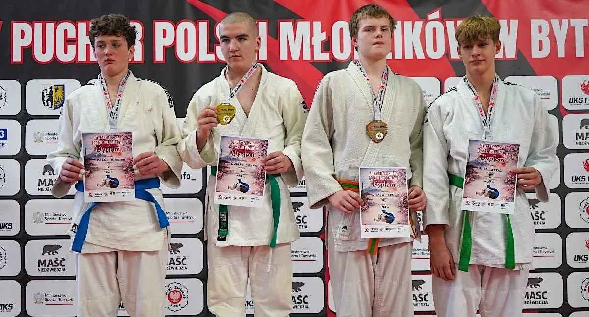 Sukces zawodników UKS Judo Tuliszków na Pucharze Polski Młodzików w Bytomiu - Fabian Cieślak z brązowym medalem