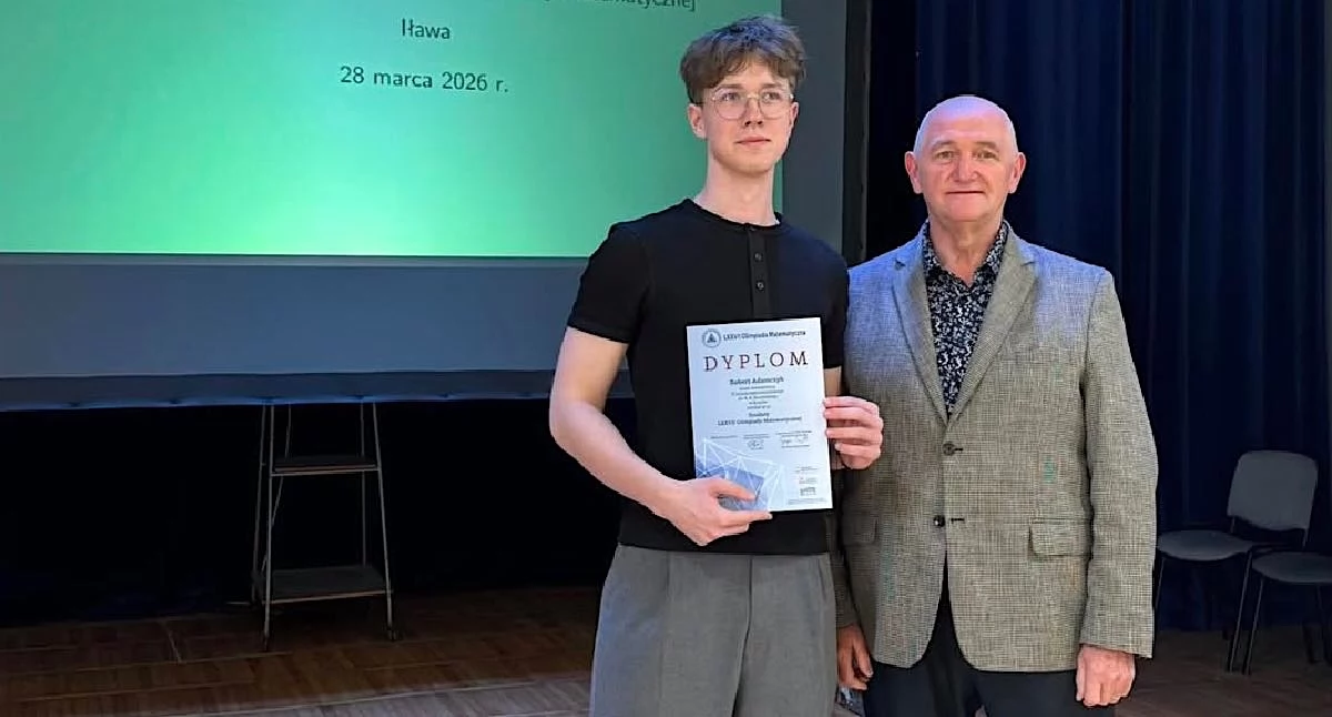 Wielki sukces matematyczny! Robert Adamczyk z II LO w Koninie finalistą 77. Olimpiady Matematycznej