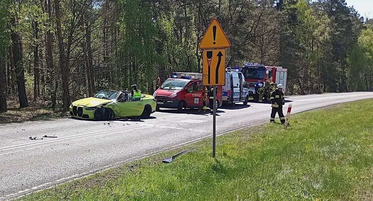 Wypadek na DK72 w Janowicach. Utrudnienia w ruchu
