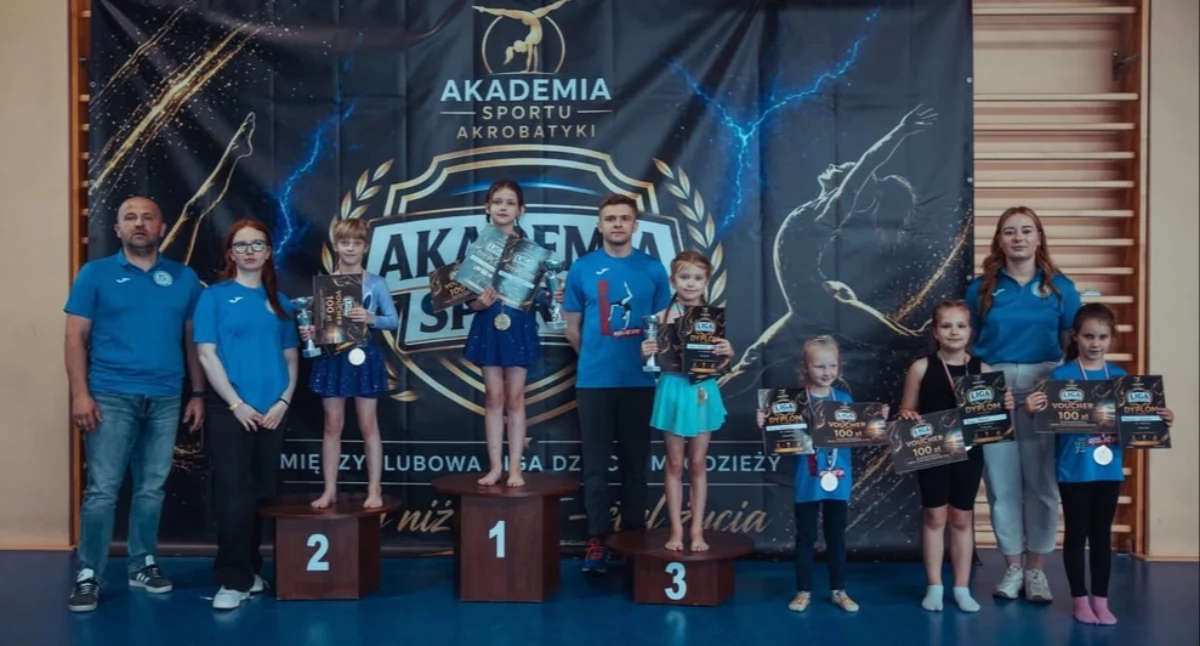 Młode talenty błyszczały w Tuliszkowie. Wielkie emocje podczas I Ligi Akademii Sportu Akrobatyki