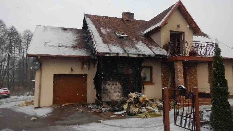 Pożar budynku mieszkalnego w miejscowości Babiak