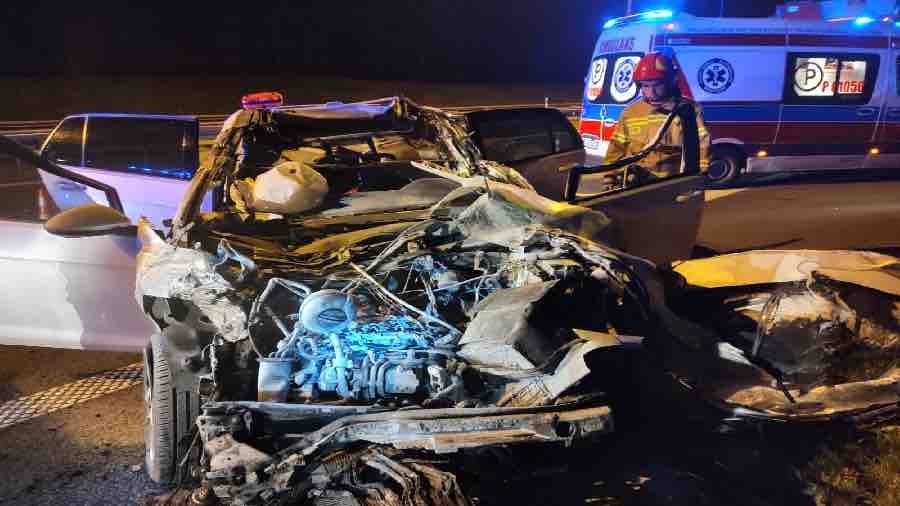 Wypadek na autostradzie A2