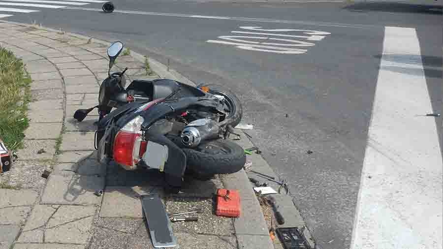 Zderzenie samochodu osobowego z motocyklem