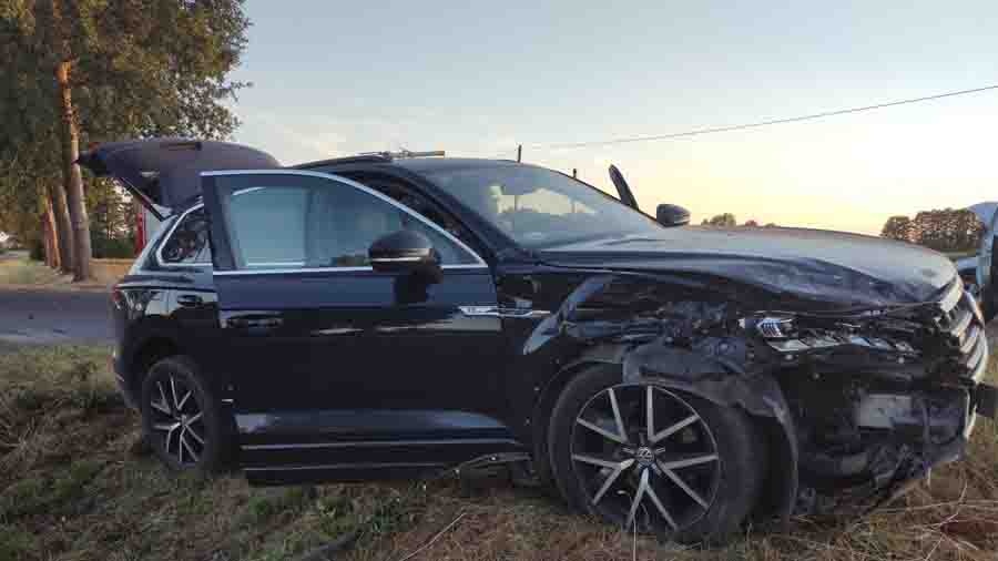 Wypadek dwóch samochodów osobowych na DW270
