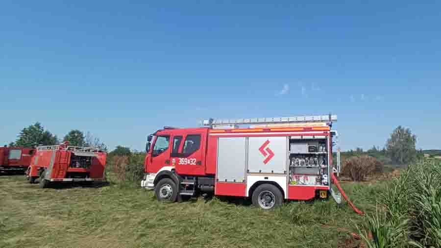 Pożar torfowiska w Brzózkach