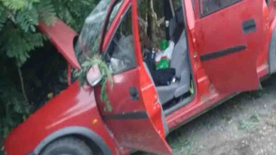 Wypadek drogowy w miejscowości Łęka