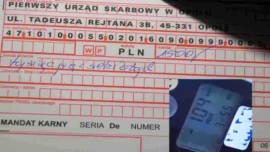 Pirat pędził o 45/h za szybko w obszarze zabudowanym