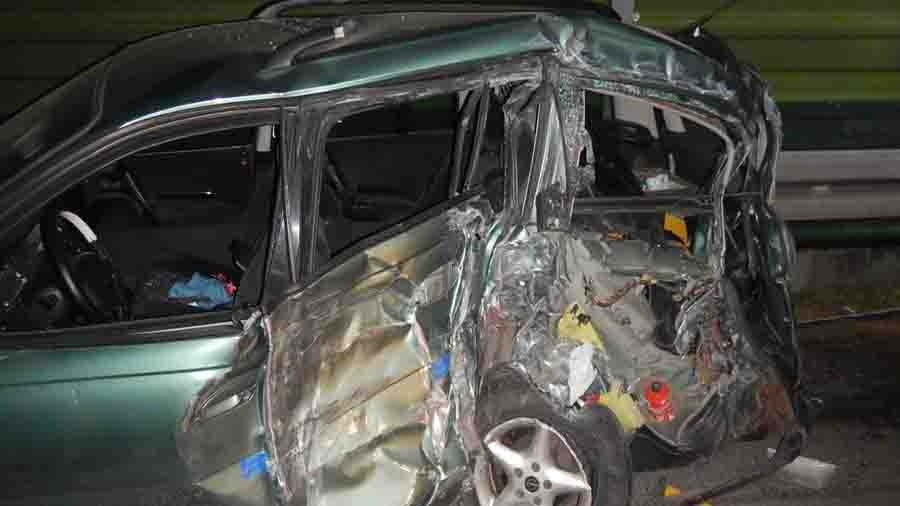 Wypadek na 295 km autostrady A2 w kierunku Poznania