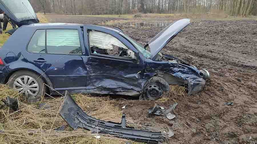 Wypadek drogowy w miejscowości Rybno