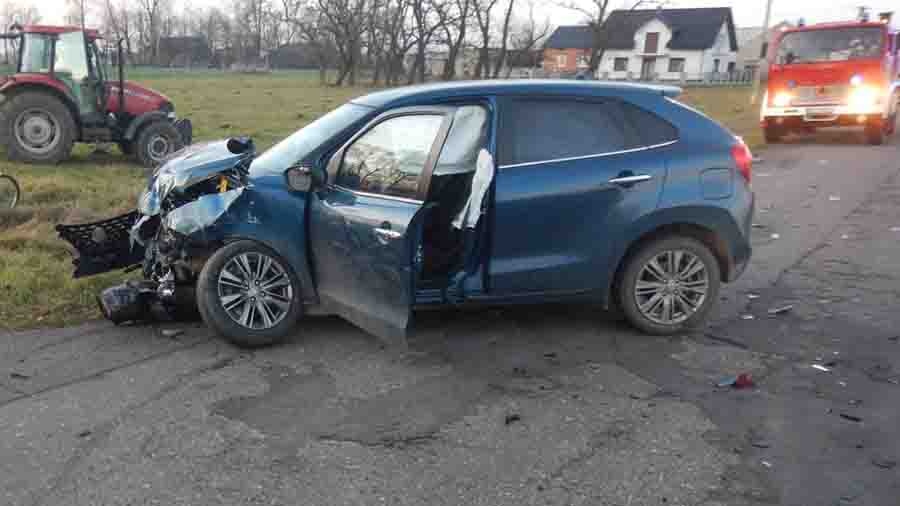 Wypadek w  w miejscowości Kiełczew Górny