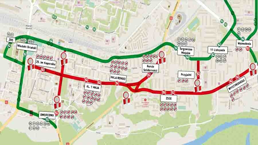 Zmiana organizacji ruchu w niedzielę