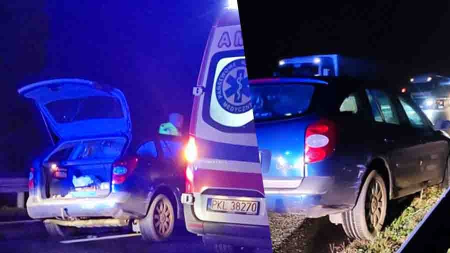 Wypadek kilku aut w Kościelcu, sprawca nietrzeźwy