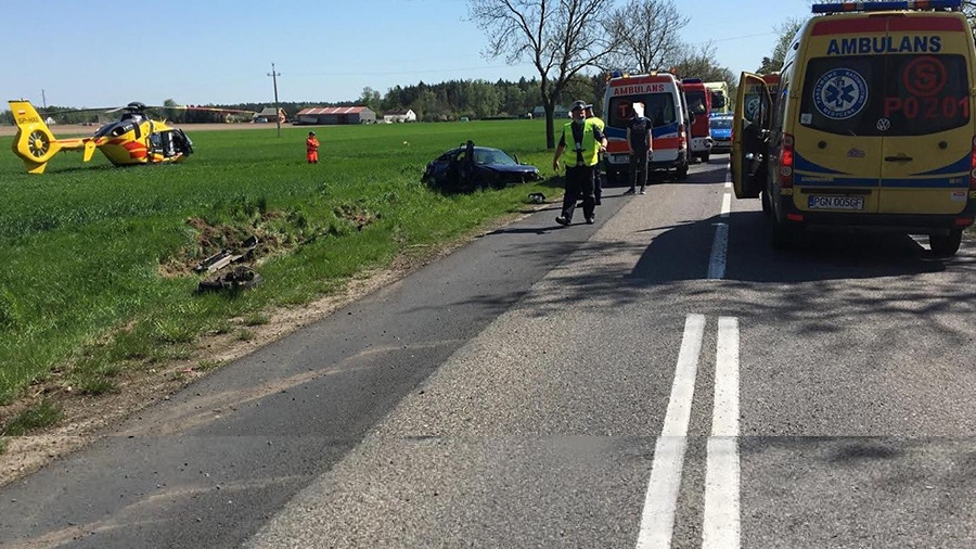 Groźny wypadek na drodze wojewódzkiej