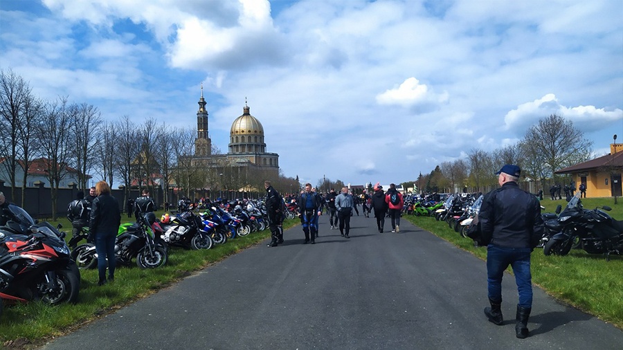 Motocykliści przyjechali do Lichenia pomimo obostrzeń