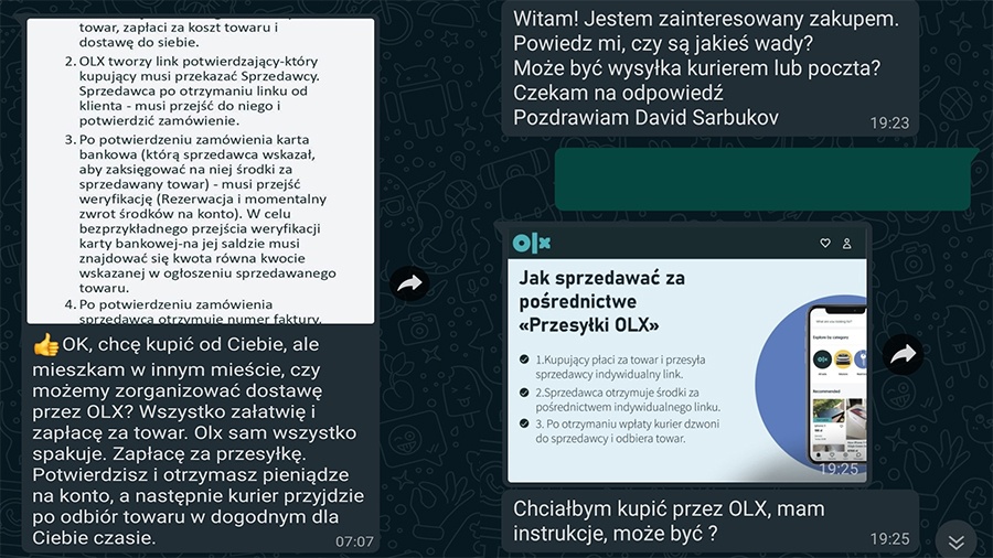 UWAGA! Oszuści na portalu OLX