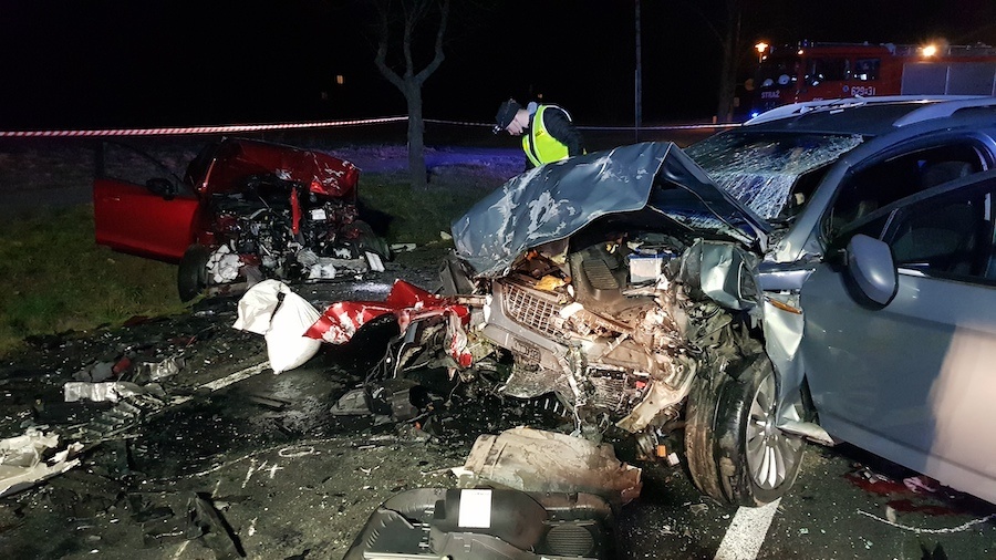 Wypadek na DK 72 w miejscowości Wichertów