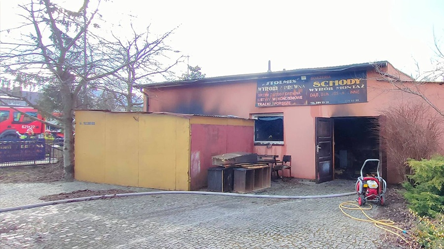 Pożar stolarni