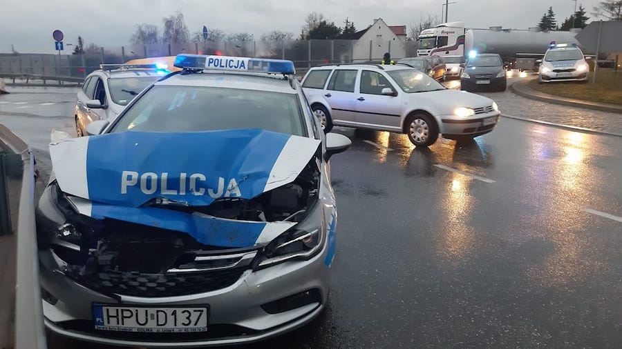 Kolizja z radiowozem