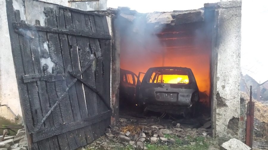 Pożar budynku gospodarczego w Mąkoszynie