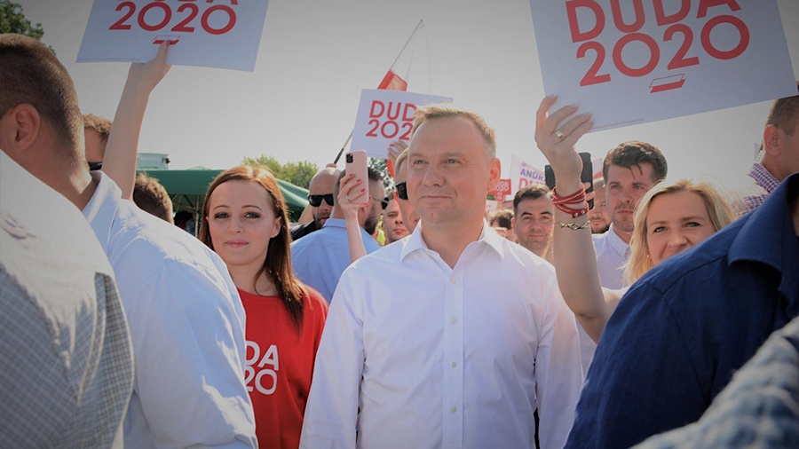 Prezydent Duda na bazarze