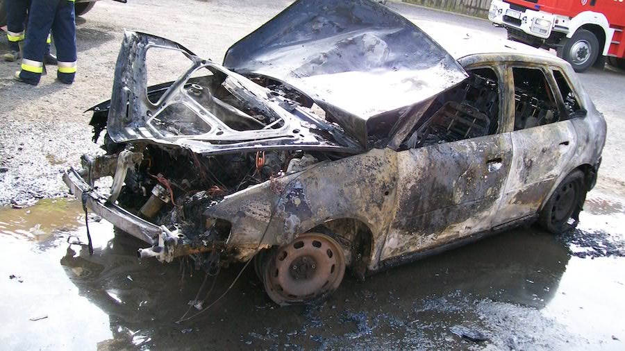 Pożar w Ostrówku w gminie Orchowo