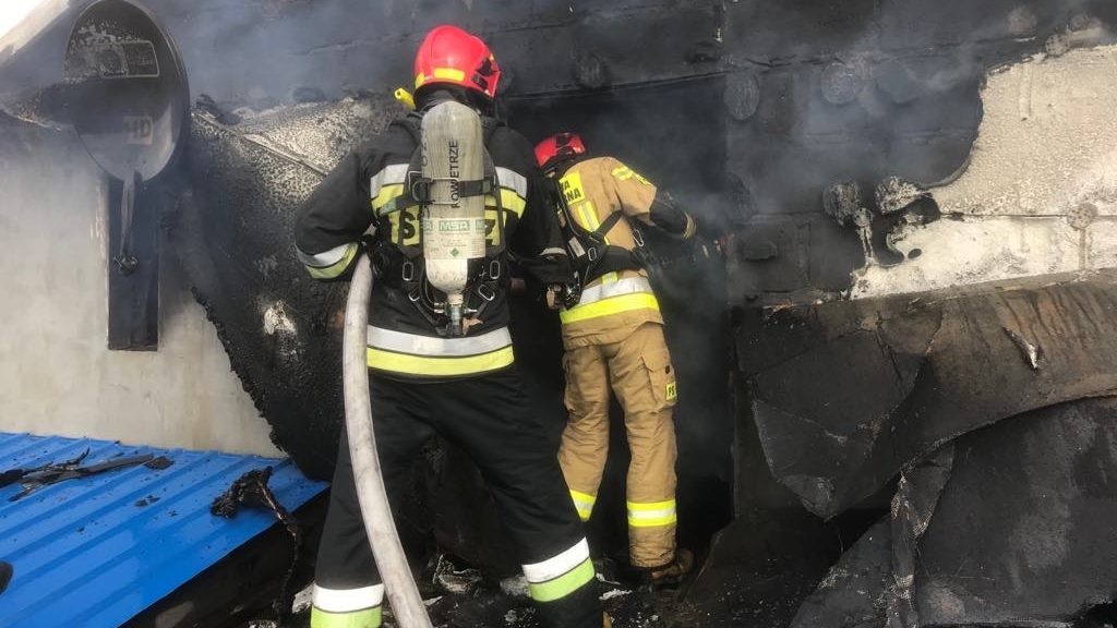 Pożar budynku mieszkalnego i gospodarczego
