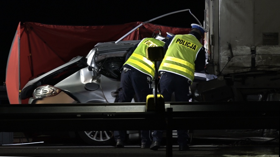 >Śmiertelny wypadek na A2