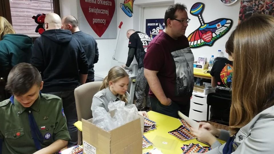 Konin sztab WOSP w Warszawie