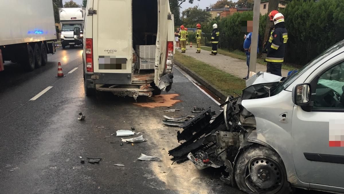 Wypadek na K92 w Strzałkowie