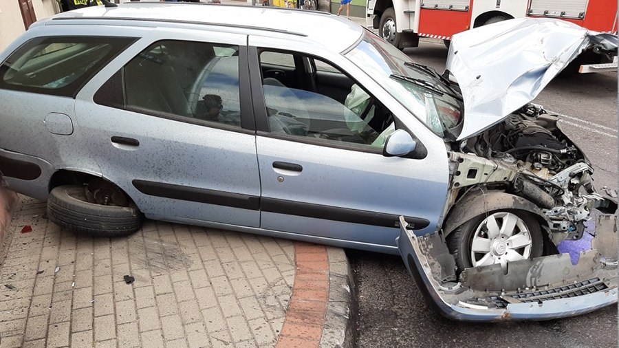 Wypadek drogowy w miejscowości Grzegorzew