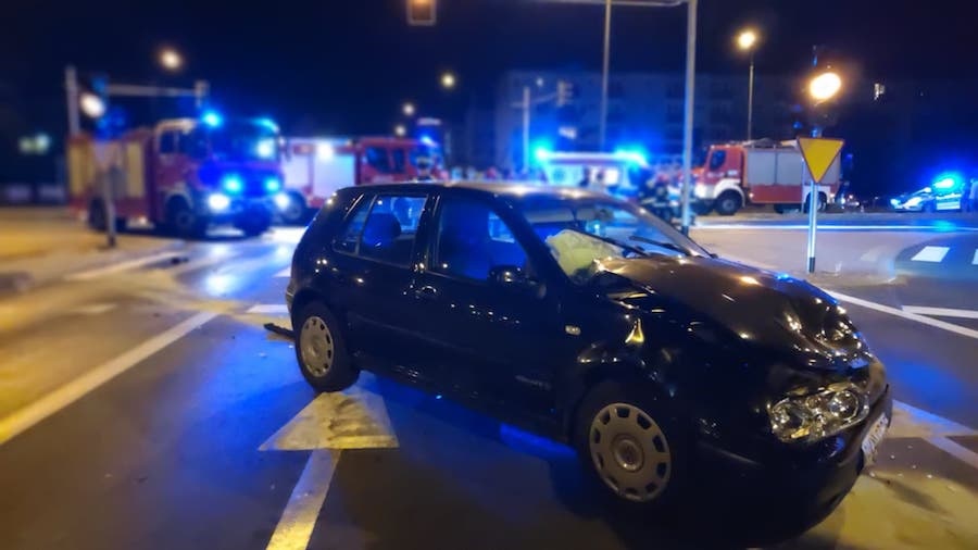 Groźny wypadek na skrzyżowaniu koło Kolbego