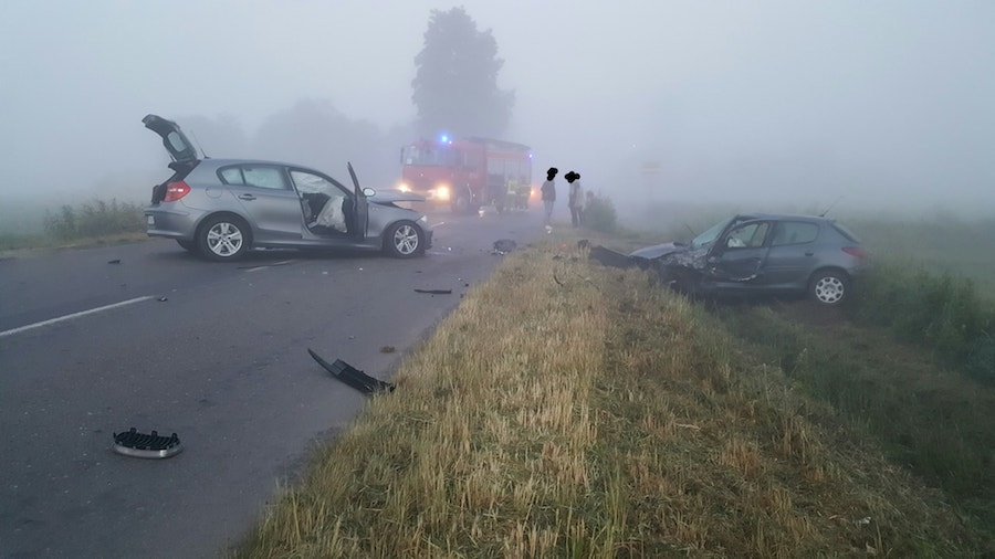 Groźny wypadek w miejscowości Cichów gm. Brudzew