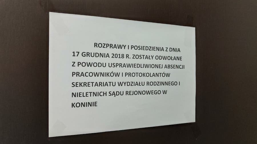 Protesty w sądach, odwołane wszystkie sprawy