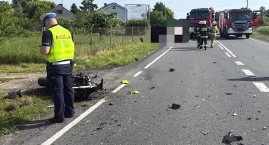 Wypadek na DK25 w Modle Królewskiej. Motocykl zderzy&hellip;