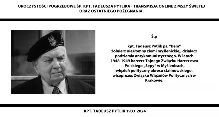 Myślenice. Uroczystości pogrzebowe śp. kpt. Tadeusza Pytlika 