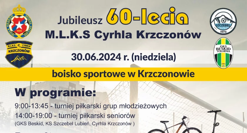 Jubileusz 60-lecia M.L.K.S Cyrhla Krzczonów - masa atrakcji, zagraj z Wiślakami!