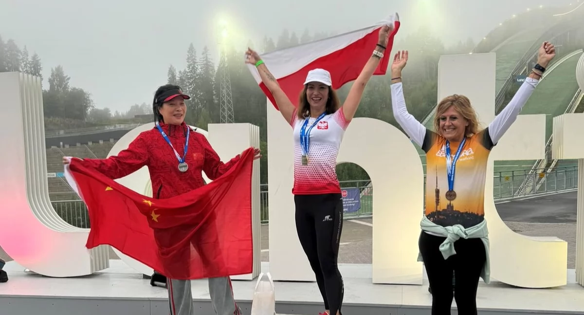 Policjantka z Myślenic została Mistrzynią Świata - INWA NORDIC WALKING 2024 Lahti