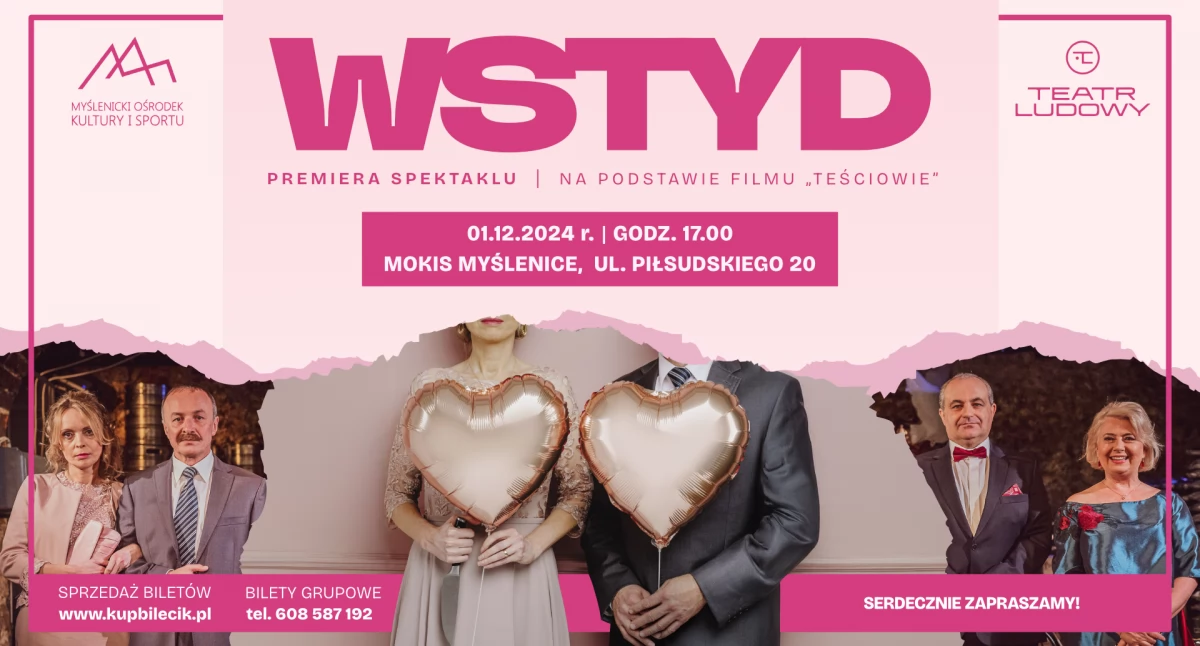 Wstyd w Myślenicach ! Premiera już 1 grudnia w Myślenickim Ośrodku Kultury i Sportu ! 