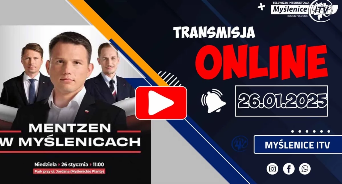 Sławomir Mentzen w Myślenicach [TRANSMISJA NA ŻYWO I GALERIA ZDJĘĆ]